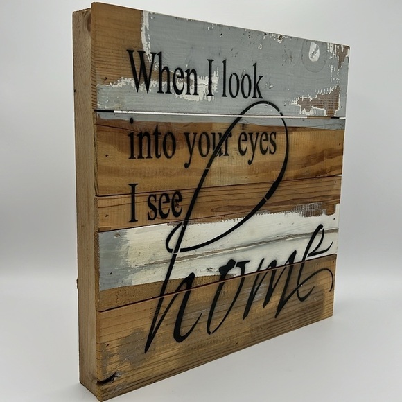 Sweet Bird & Co DISTRESSED WOODEN HOME DECOR SIGN 12x12 - Picture 2 of 9